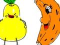Spiel Zurück in die Schule: Früchte färben  Online
