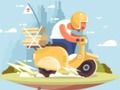 Spiel City Scooter fährt Puzzle  Online