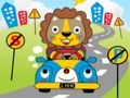 Spiel Tiere fahren Puzzle  Online