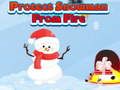 Spiel Schneemann vor Feuer schützen  Online
