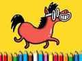 Spiel Zurück in die Schule: Pony Malbuch  Online