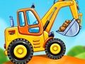 Spiel Spiele über Lastwagen, die ein Haus bauen  Online