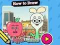 Spiel Wie zeichnet man: Apfel und Zwiebel  Online