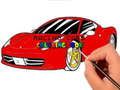 Spiel Rennwagen Malbuch  Online