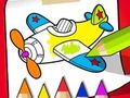 Spiel Malbuch: Nettes Flugzeug  Online