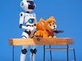 Spiel Malbuch: Roboter und Hund  Online