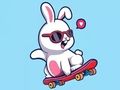 Spiel Malbuch: Kaninchen-Skateboard  Online