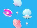 Spiel Malbuch: Muscheln  Online