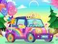 Spiel Dekor Regenbogenauto  Online