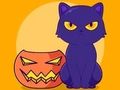 Spiel Malbuch: Halloween-Katze  Online