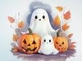 Spiel Malbuch: Halloween-Geister  Online