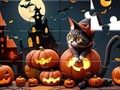 Spiel Puzzle: Halloween-Katze  Online