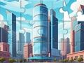 Spiel Puzzle: Stadtgebäude  Online