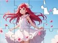 Spiel Puzzle: Mädchen im weißen Kleid  Online