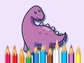 Spiel Malbuch: Dinosaurier mit Blumen  Online