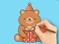 Spiel Malbuch: Geschenkbär  Online