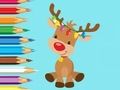 Spiel Malbuch: Süßes Weihnachtsrentier  Online