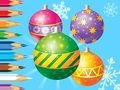 Spiel Malbuch: Weihnachtskugeln dekorieren  Online