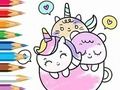 Spiel Malbuch: Eine Tasse Einhorn  Online