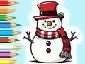 Spiel Malbuch: Schneemannfamilie  Online