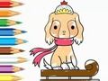 Spiel Malbuch: Hundeschlittenfahren  Online