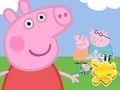 Spiel Puzzle: Peppa mit Familie  Online