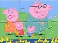 Spiel Puzzle: Peppa Pig füttert Enten  Online