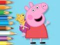 Spiel Malbuch: Peppa mit Spielzeugbär  Online