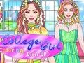 Spiel College-Mädchen zum Ausmalen  Online