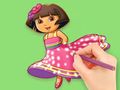 Spiel Malbuch: Dora bereitet Party vor  Online