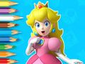Spiel Malbuch: Junge Prinzessin Peach  Online