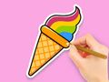Spiel Malbuch: Regenbogeneis  Online