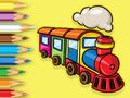 Spiel Malbuch: Fahrender Zug  Online