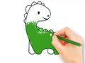 Spiel Malbuch: Schöner Baby-Dinosaurier  Online