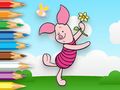 Spiel Malbuch: Ferkel hält Spielzeugwindmühle  Online