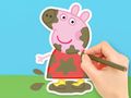 Spiel Malbuch: Peppa im Schlamm  Online