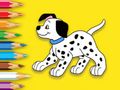 Spiel Malbuch: Süßer gefleckter Hund  Online