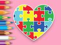 Spiel Malbuch: Herz-Puzzle  Online