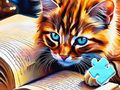 Spiel Puzzle: Katzenlesung  Online