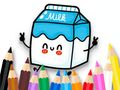 Spiel Malbuch: Milch  Online