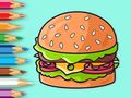 Spiel Malbuch: Köstlicher Hamburger  Online