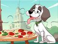 Spiel Puzzle: Hund isst Pizza  Online