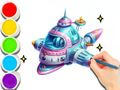 Spiel Malbuch: Raumfahrt  Online