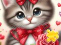 Spiel Puzzle: Rosenkatze  Online