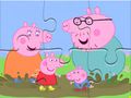 Spiel Puzzle: Peppa Pig Schlammige Pfützen  Online