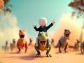 Spiel Stickman: Dinosaurier-Arena  Online