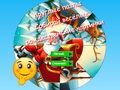 Spiel Rundes Puzzle. Sammeln Sie lustige Weihnachtsbilder  Online