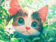 Spiel Puzzle: Unschuldige Katze  Online
