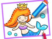 Spiel Kleinkindzeichnung: Meerjungfrau  Online