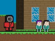 Spiel Tintenfisch -Flucht, aber Blockworld  Online